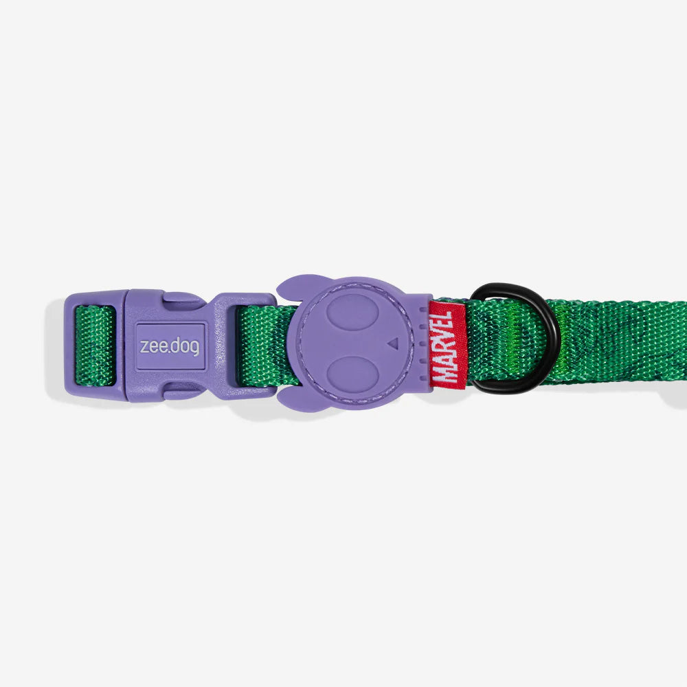 Collar HULK para perros de ZEEDOG, verde, morado, cierre de seguridad, ajustable, vista principal