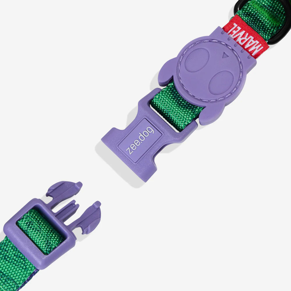Collar HULK para perros de ZEEDOG, verde, morado, cierre de seguridad, ajustable, vista principal