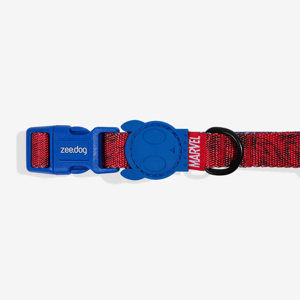 Collar SPIDERMAN para perros de ZEEDOG, azul, rojo, cierre de seguridad, ajustable, vista principal