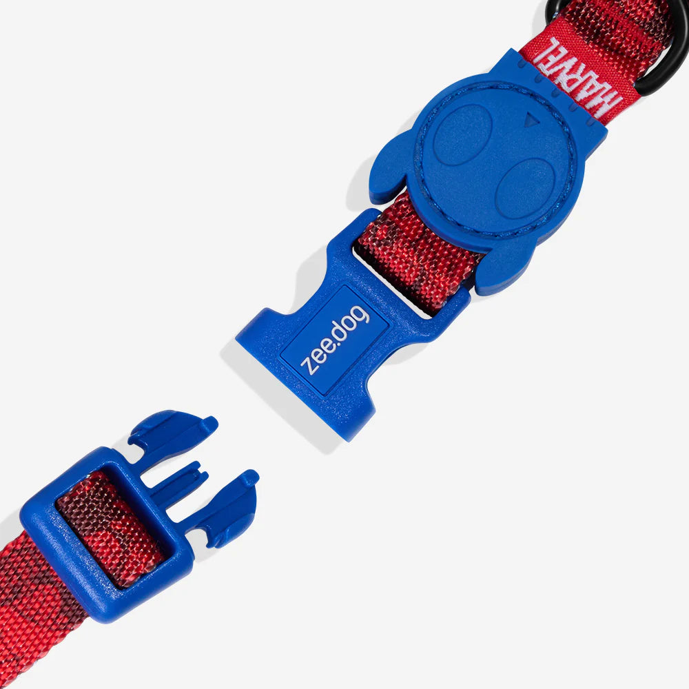 Collar SPIDERMAN para perros de ZEEDOG, azul, rojo, cierre de seguridad, ajustable, vista principal