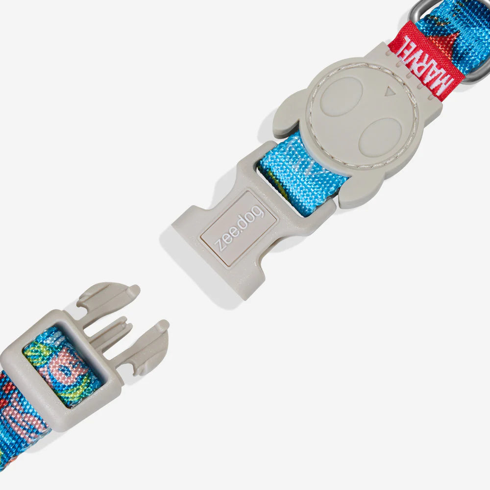 Collar THOR para perros de ZEEDOG, rojo, gris, cierre de seguridad, poliéster, vista principal