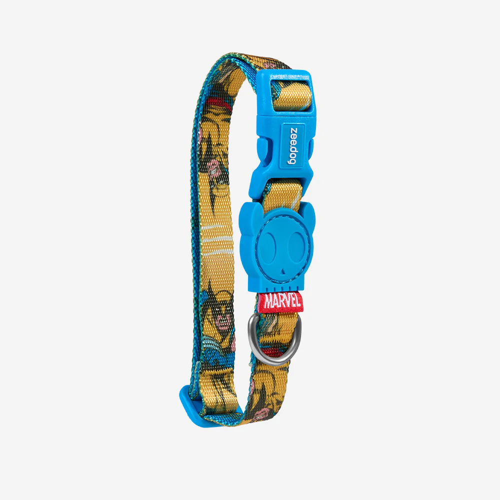 Collar WOLVERINE para perros de ZEEDOG, amarillo, azul, cierre de seguridad, ajustable, vista principal