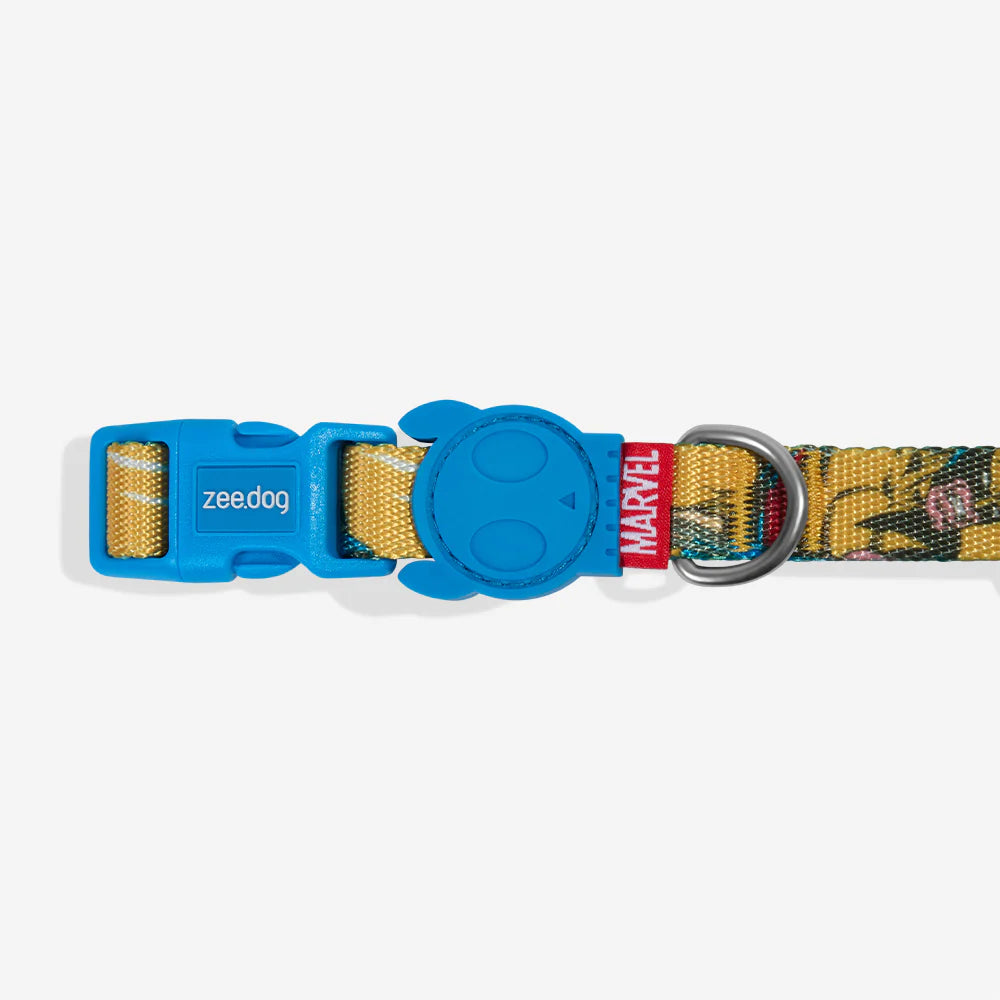 Collar WOLVERINE para perros de ZEEDOG, amarillo, azul, cierre de seguridad, ajustable, vista principal