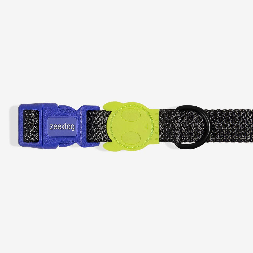 Collar NOX reflectivo para perros de ZEEDOG, verde, negro, morado, reflectante, cierre de seguridad, vista principal