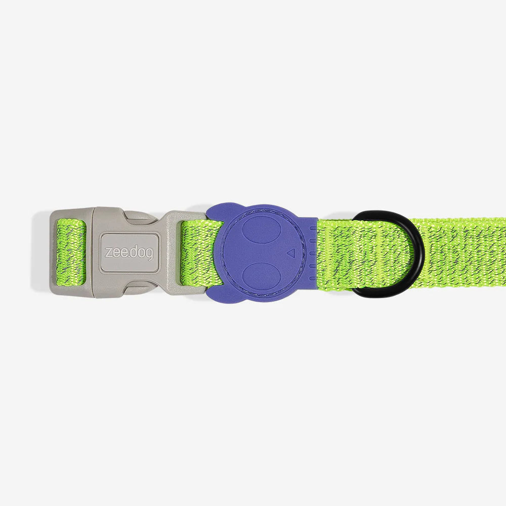 Collar NOX LUMEN reflectivo para perros de ZEEDOG, azul, verde, morado, cierre de seguridad, vista principal