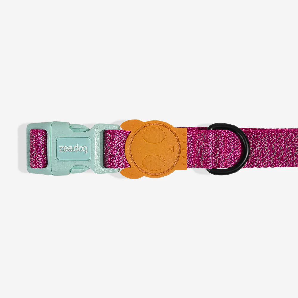 Collar NOX SIDUS reflectivo para perros de ZEEDOG, naranja, azul, rosa, cierre de seguridad, vista principal