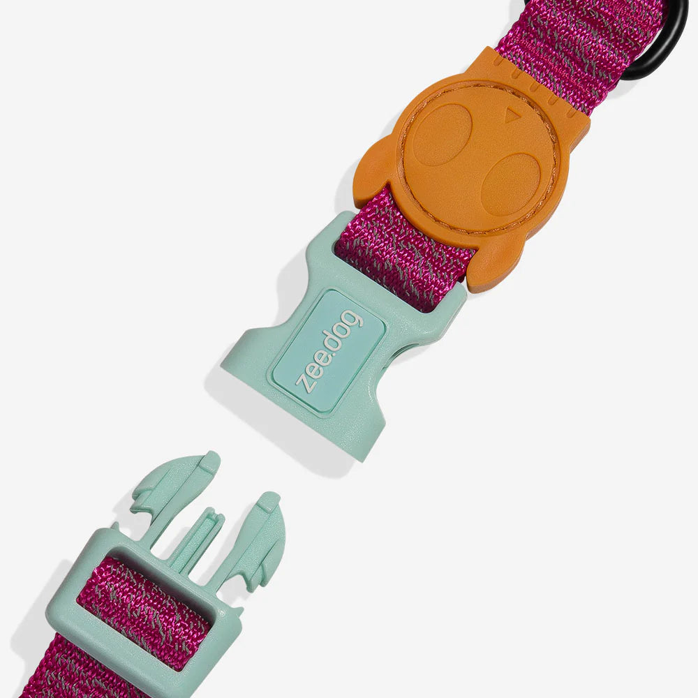 Collar NOX SIDUS reflectivo para perros de ZEEDOG, naranja, azul, rosa, cierre de seguridad, vista principal