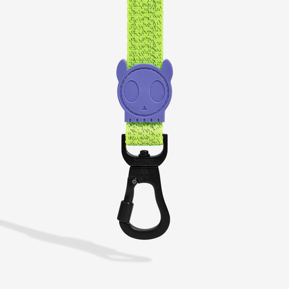 Correa NOX LUMEN reflectiva para perros de ZEEDOG, verde, morado, poliéster, suave, vista principal