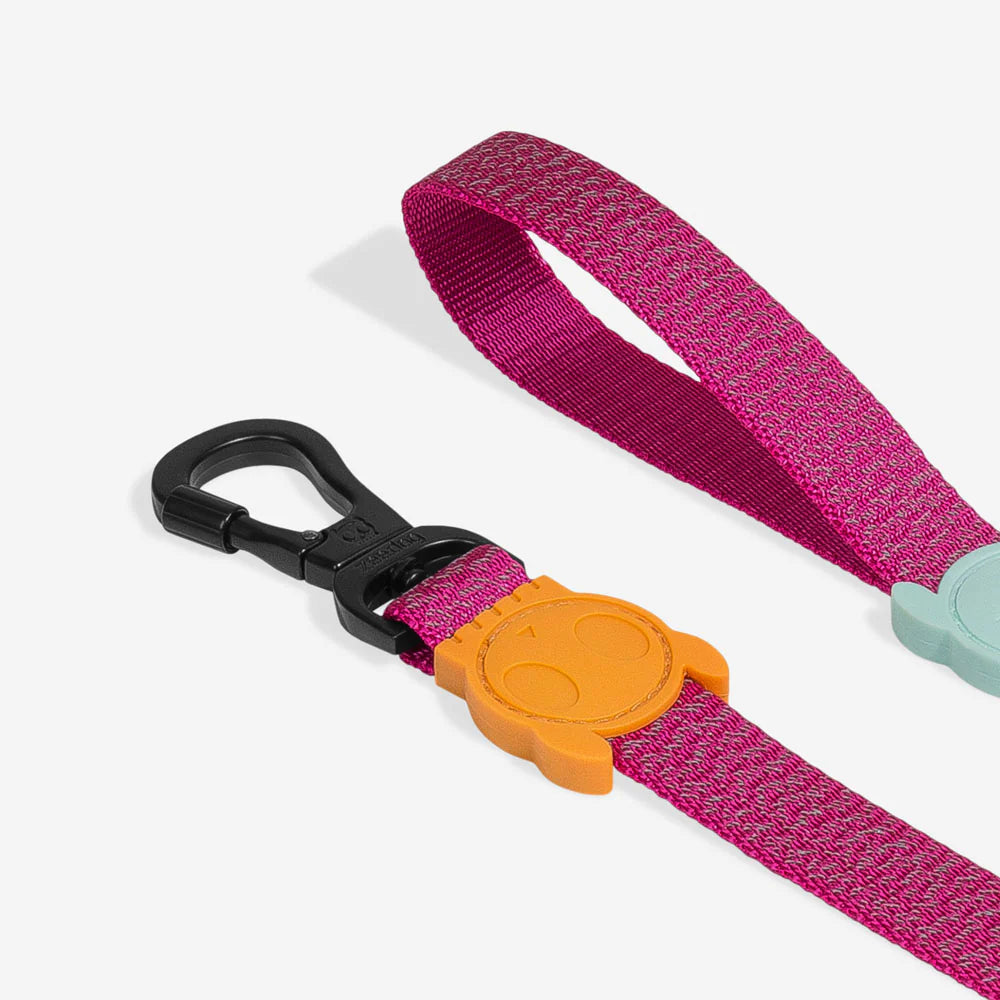 Correa NOX SIDUS reflectiva para perros de ZEEDOG, naranja, azul, rosa, poliéster, suave, vista principal