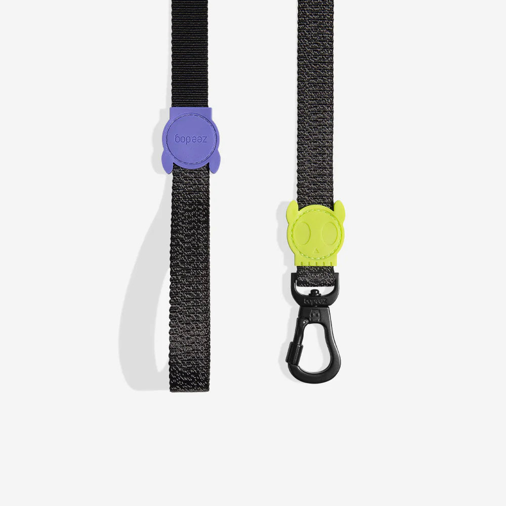 Correa NOX reflectiva para perros de ZEEDOG, verde, negro, morado, poliéster, suave, vista principal