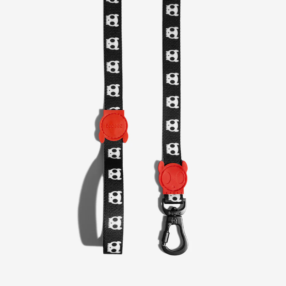 Correa Skull para perros de ZEEDOG, negro, blanco, rojo, poliéster, suave