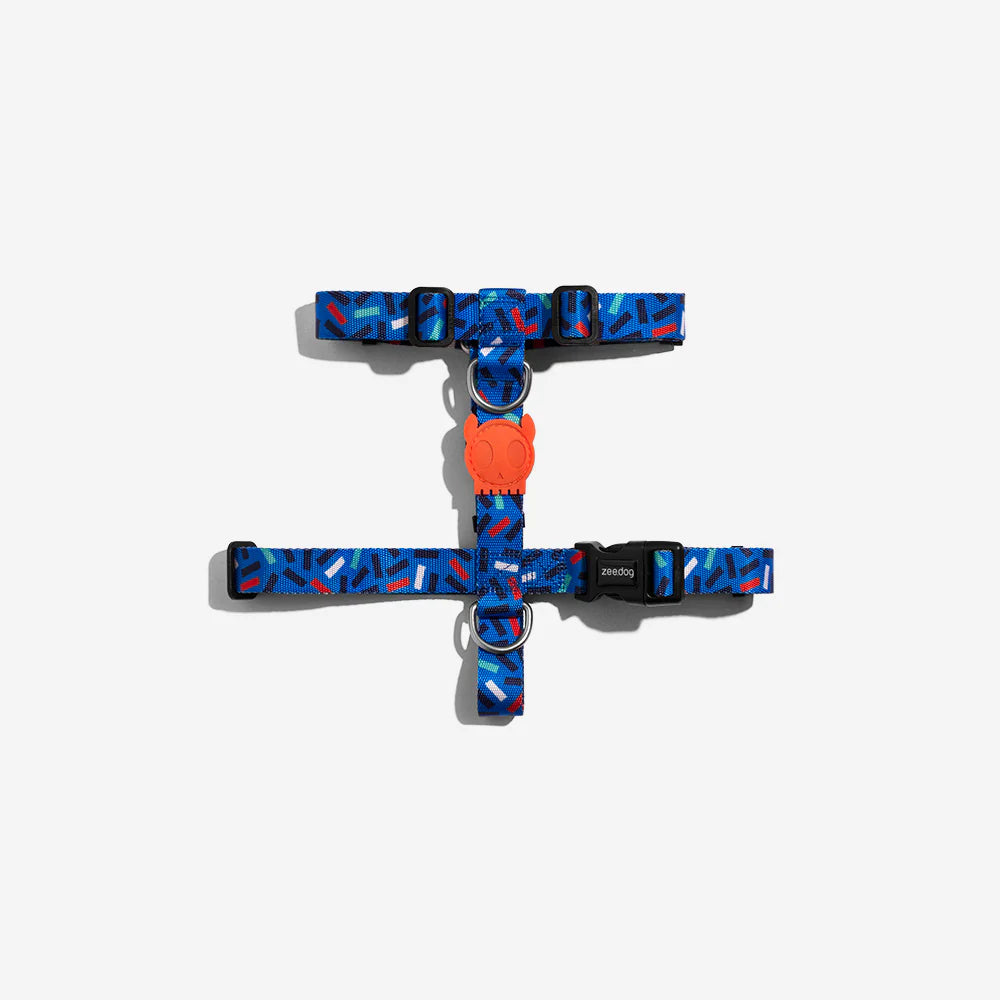 H-Harness Atlanta - Arnés en H para perros de ZEEDOG, naranja, azul, blanco, poliéster, vista principal