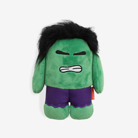 Juguete peluche Hulk para perros 2 en 1 de ZEEDOG, verde, morado, suave