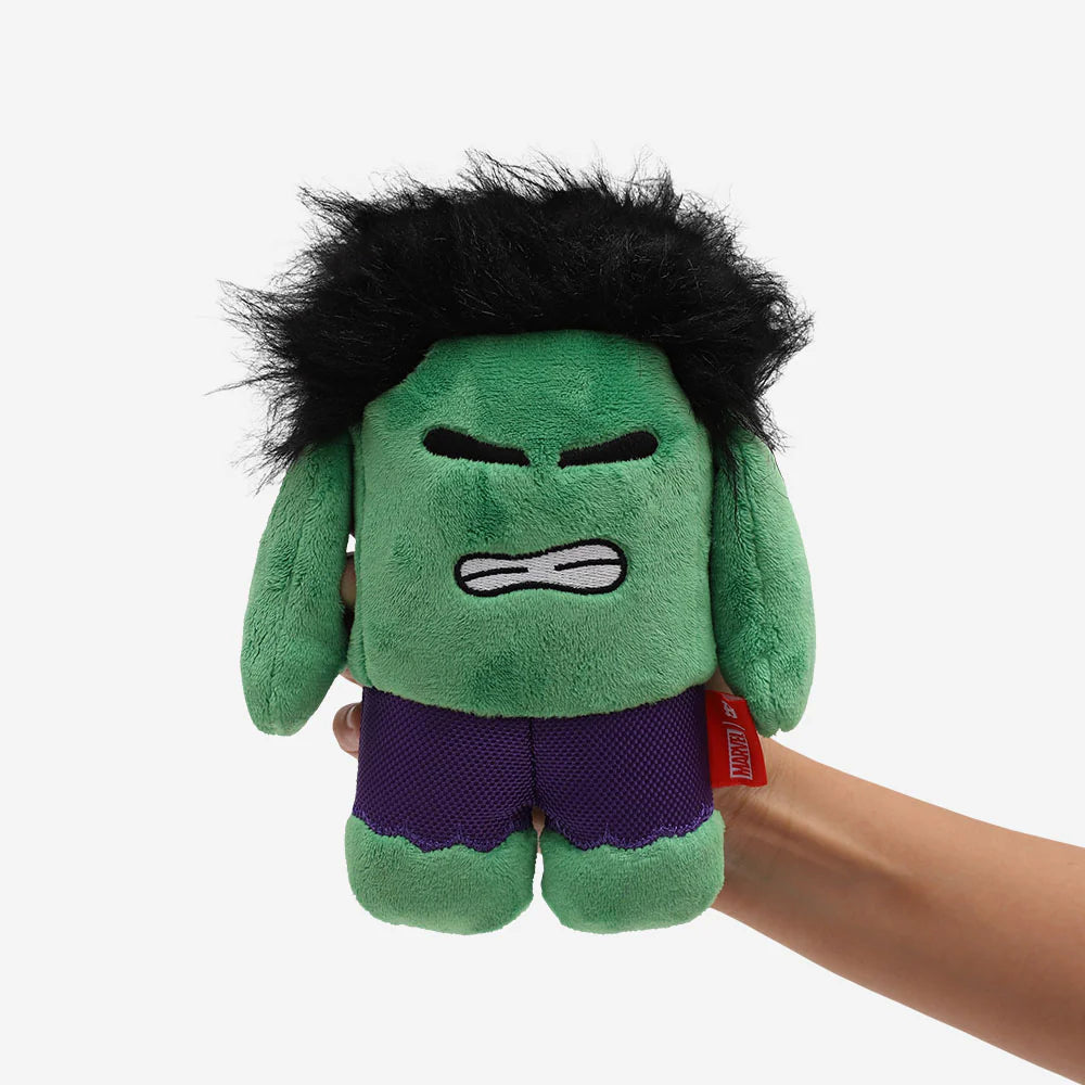 Juguete peluche Hulk para perros 2 en 1 de ZEEDOG, verde, morado, suave
