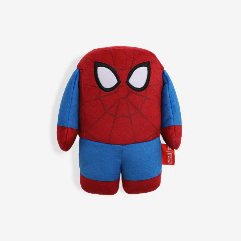 Juguete peluche Spiderman para perros 2 en 1 de ZEEDOG, rojo, suave