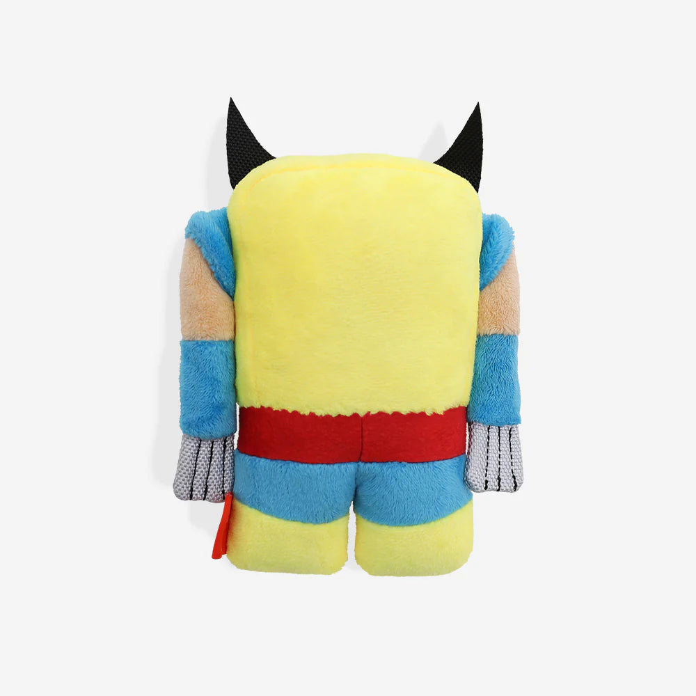 Juguete peluche Wolverine para perros 2 en 1 de ZEEDOG, azul, suave