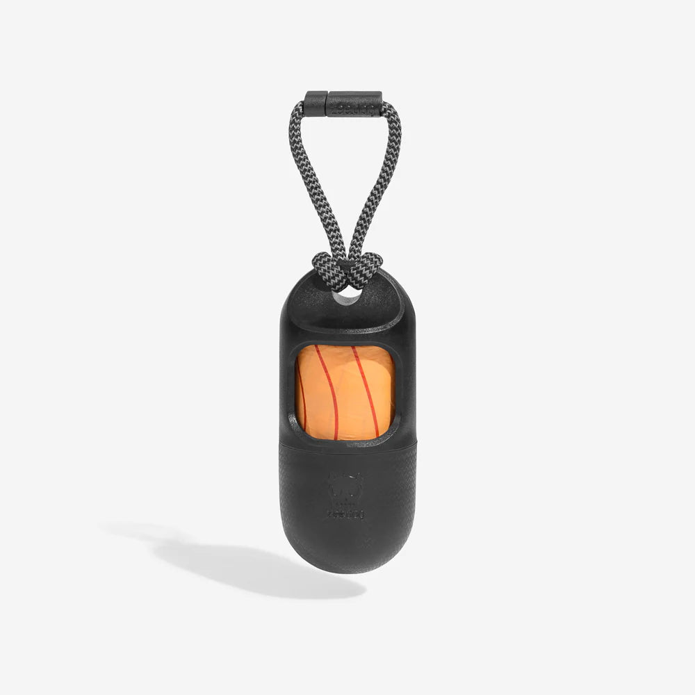 Dispensador de bolsas recolección de excremento perro Negra de RazasLovers, vista principal