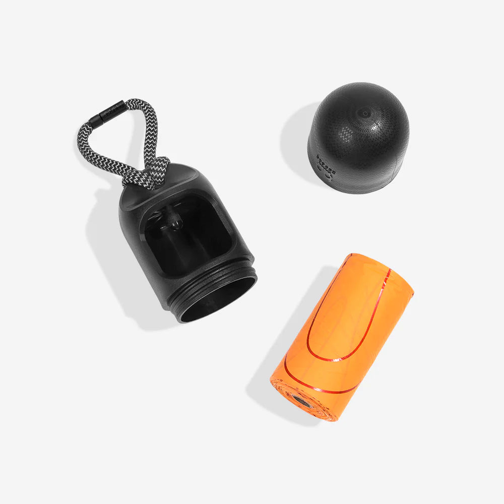 Dispensador de bolsas recolección de excremento perro Negra de RazasLovers, vista principal