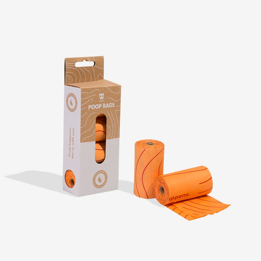 Bolsas para recolección de excremento para perros de RazasLovers, naranja, vista principal