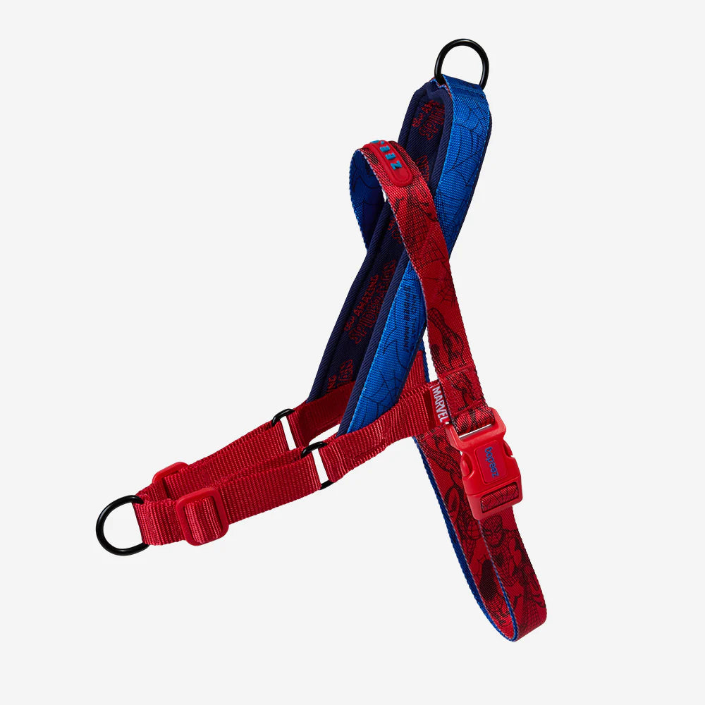 Arnés anti-tirones para perro SPIDERMAN / Softer Walk Harness de ZEEDOG, azul, rojo, antitirones, suave