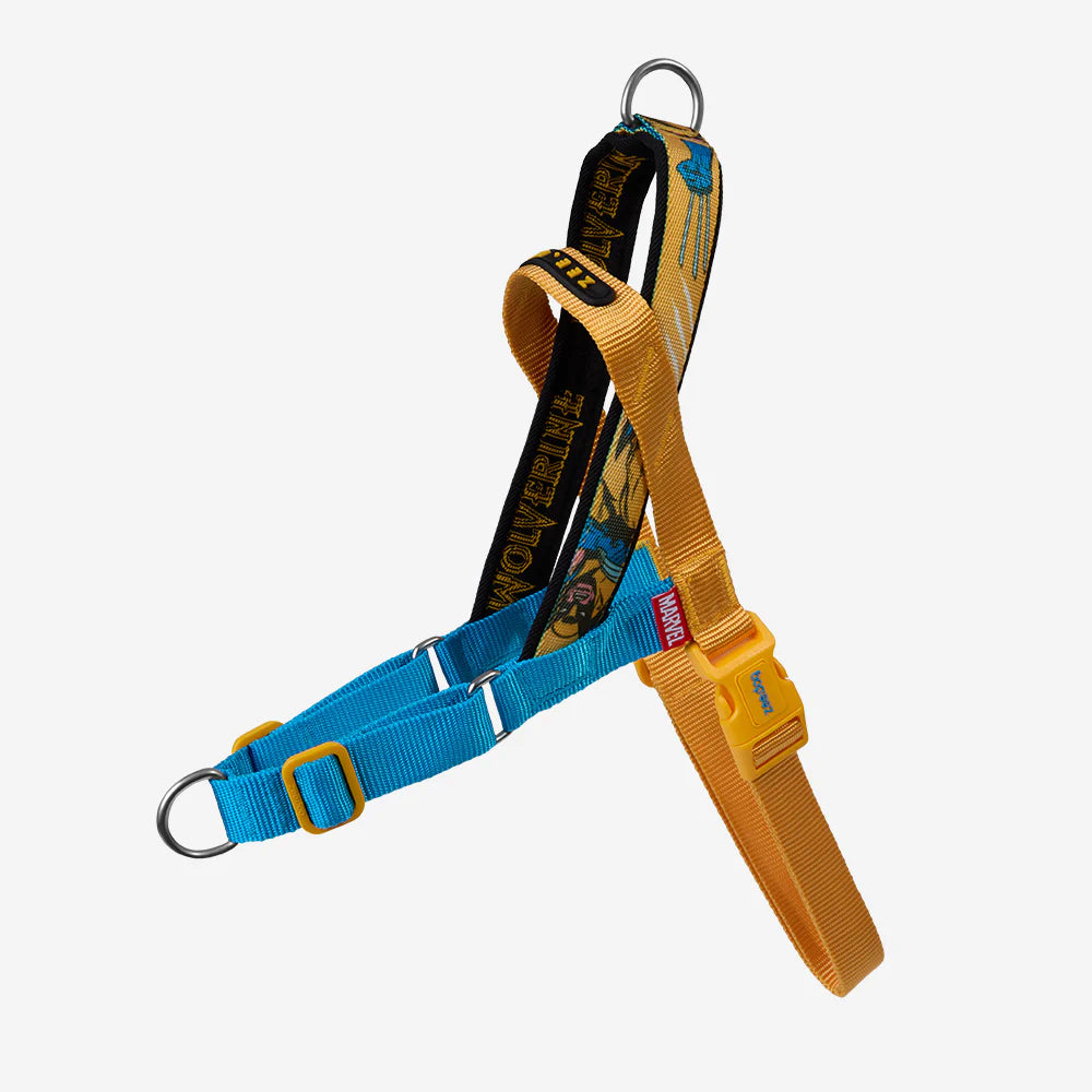 Arnés anti-tirones para perro WOLVERINE / Softer Walk Harness de ZEEDOG, amarillo, azul, negro, suave, vista principal